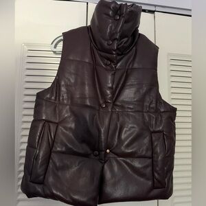 Nanushka purple brown color women Puffer Vest